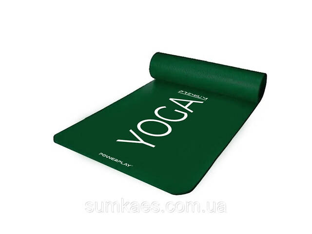 Килимок для йоги та фітнесу PowerPlay 4151 NBR Performance Mat Зелений (183x61x1.5) - Фото 4