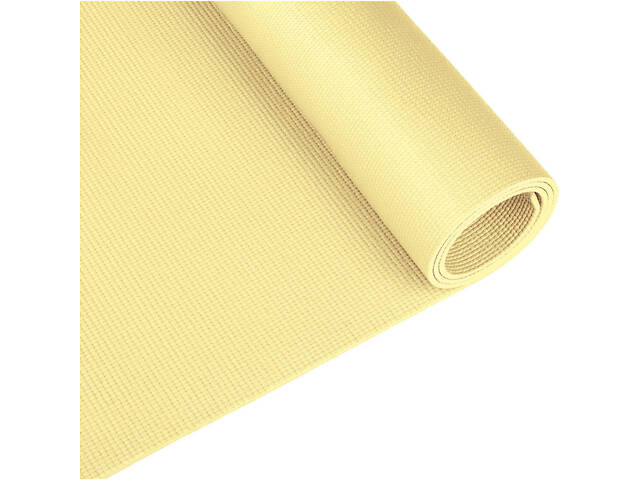 Килимок (мат) для фітнесу та йоги Gymtek TPE 0,5см жовтий - Фото 5