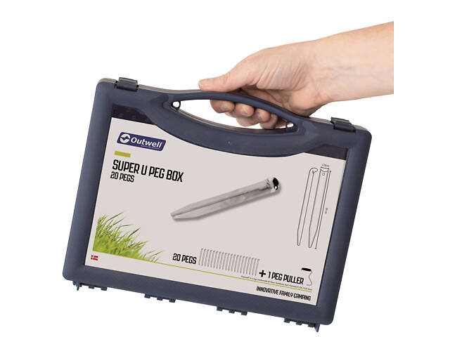 Клюшки Outwell Super U Peg Box 24 см 20 шт. Silver (650779) - Фото 2