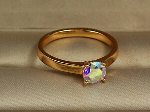 Кольцо Xuping Jewelry камень хамелеон 6 мм на четыре крепления р 17 золотистое love-shopping