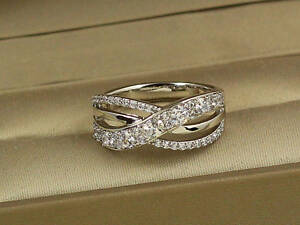 Кільце Xuping Jewelry Нахльост 19 р сріблясте love-shopping