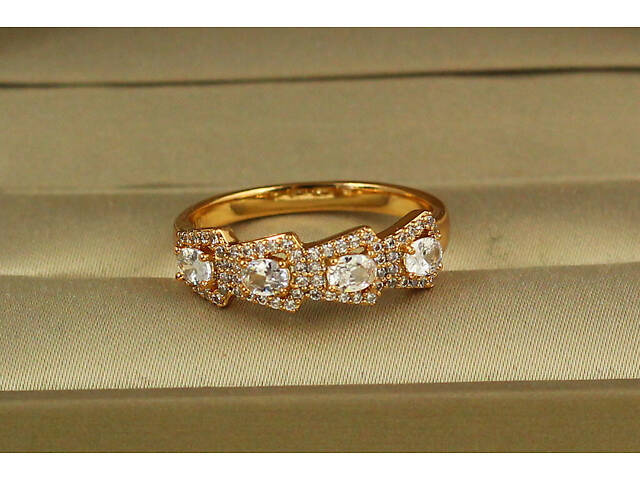 Кольцо Xuping Jewelry светофор р 19 золотистое love-shopping - Фото 1