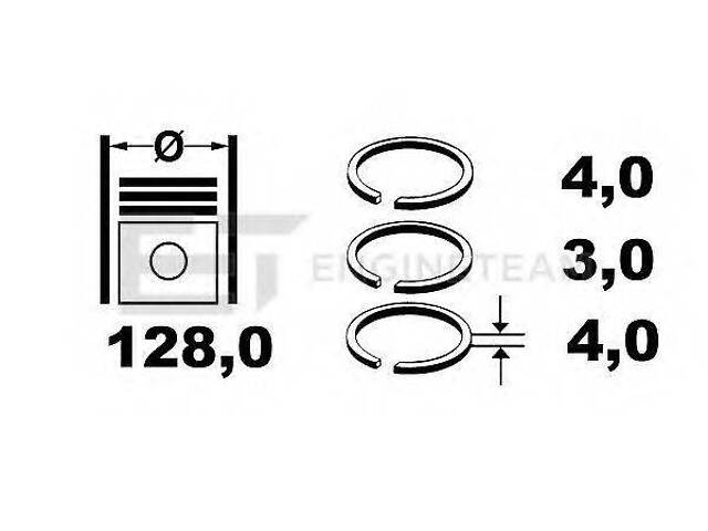 Кільця поршневі (1cyl) MAN 128.0 (434) D2876 Euro 2 D 128.0 (434 GOETZE 0810430000 на MAN F 2000 - Фото 1