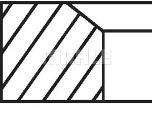 Кільця поршневі MAHLE 00136N2 OM611/612/646 88.50mm +0.50 (2,5-2-3)