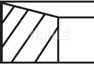 Кільця поршневі MAHLE 011RS001080N0