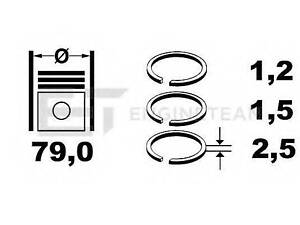 Кільця поршневі OPEL 79,00 X16XE (вир-во GOETZE) GOETZE 0830780000 на OPEL VITA B (73_, 78_, 79_)