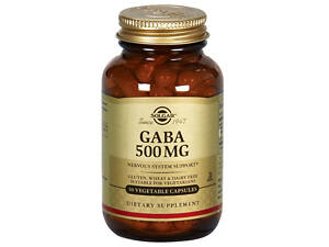 Кислота гамма-аміномасляна Solgar GABA 500 мг 50 вегетаріанських капсул
