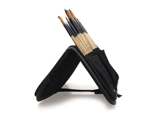 Кисти художественные. Подарочный набор (14 шт) с чехлом - Фото 4