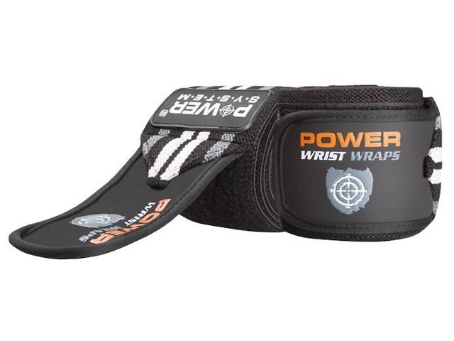 Кистьові бинти Power System PS-3500 Wrist Wraps Grey/Black