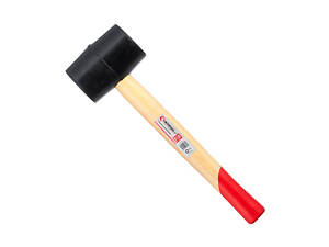 Киянка Intertool - 450 г х 65 мм черная, ручка деревянная