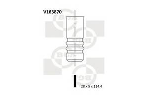 Клапан двигуна впуск. Insignia 10-/Alfa Romeo 159 08-10 1.9-2.4 JTD (114.4x28x5)