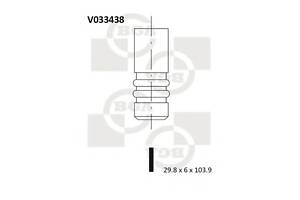 Клапан випуск. A3/A4/A6/OCTAVIA/GOLF IV/PASSAT 1.8/2.8D 94-08