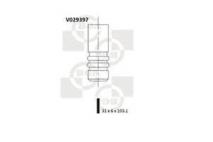 Клапан впуск. Astra/Corsa/Vectra/Zafira 1.4-1.6 i 97-