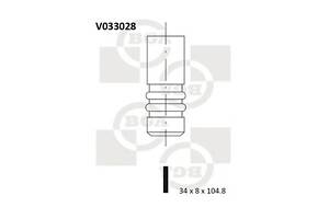 Клапан впускной для моделей: AUDI (80, 80), VOLKSWAGEN (JETTA,SANTANA,PASSAT,PASSAT,PASSAT,PASSAT,GOLF,GOLF,TRANSPORTER