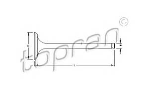 Клапан впускной для моделей: CITROËN (BERLINGO, BERLINGO,XSARA,C3,C3,C2,C4,C4,BERLINGO,BERLINGO,C4,C-ELYSEE), PEUGEOT (