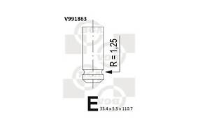 Клапан впускной для моделей: NISSAN (PRIMASTAR, PRIMASTAR), OPEL (VIVARO,VIVARO), RENAULT (LAGUNA,LAGUNA,MEGANE,MEGANE,