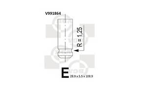 Клапан выпускной для моделей: NISSAN (PRIMASTAR, PRIMASTAR), OPEL (VIVARO,VIVARO), RENAULT (LAGUNA,LAGUNA,MEGANE,MEGANE