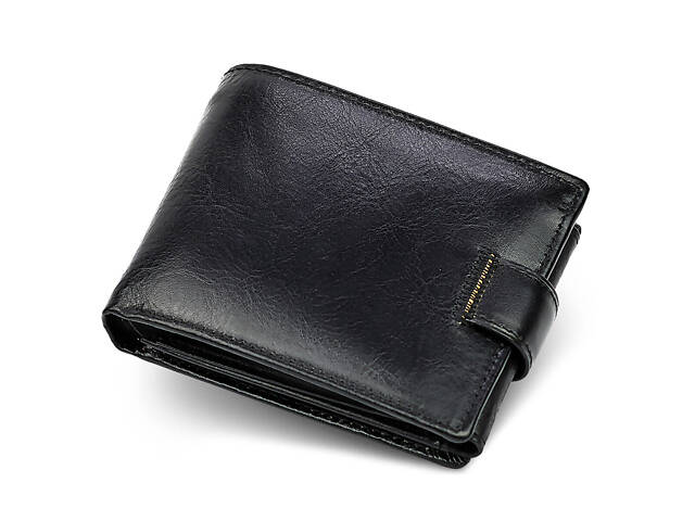 Классическое мужское портмоне из натуральной кожи ST Leather В102 Черный - Фото 3