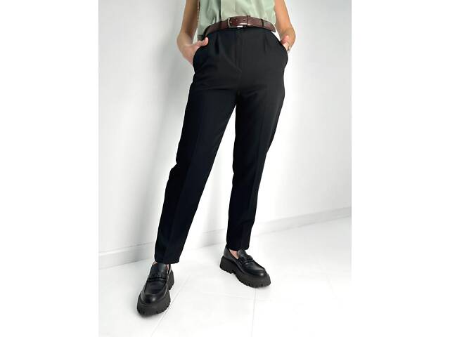 Класичні укорочені штани 'Prime' оптом | Батал 56, Чорний - Фото 3