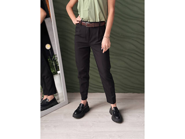 Класичні укорочені штани 'Prime' оптом | Батал 56, Чорний - Фото 2