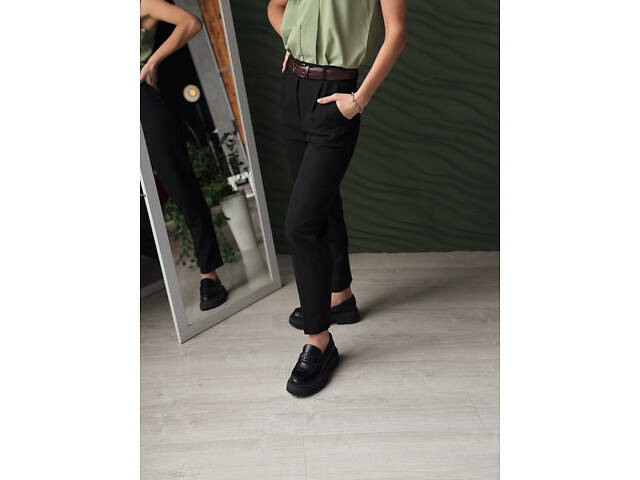 Класичні укорочені штани 'Prime' оптом | Батал 56, Чорний - Фото 8