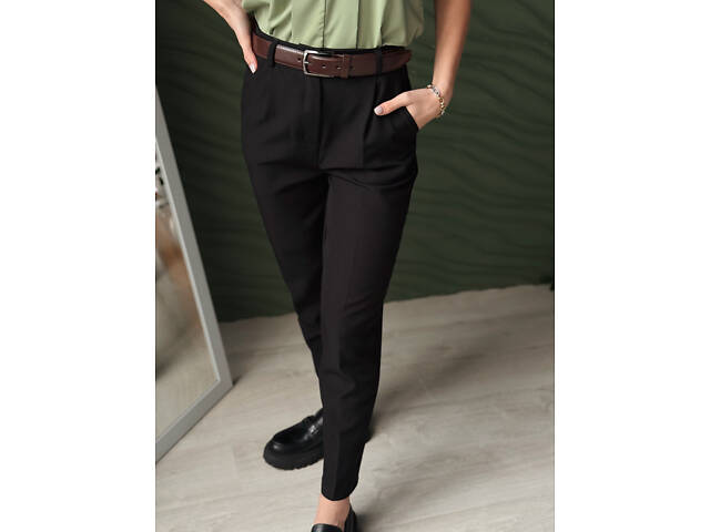 Класичні укорочені штани 'Prime' оптом | Норма Чорний, 46 - Фото 7