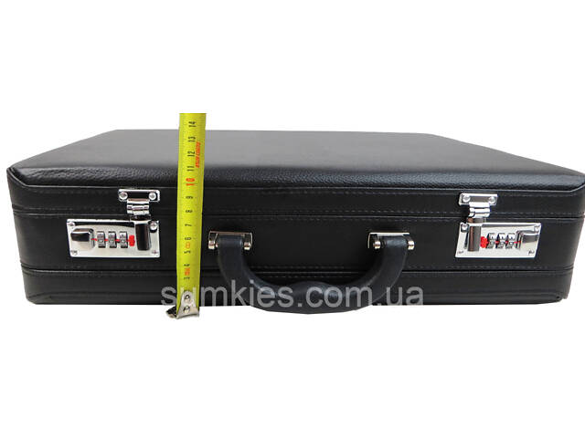 Класичний кейс, тренер з екошкіри Portfolio чорний - Фото 7