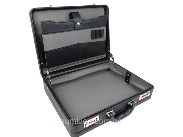 Класичний кейс, тренер з екошкіри Portfolio чорний - Фото 8