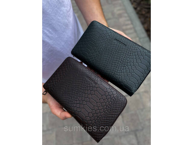 Клатч на дві блискавки з фактурною натуральною шкірою MC-086-5902С - Фото 6