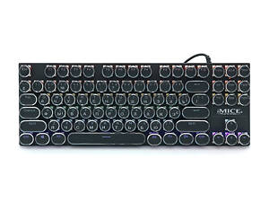 Клавіатура iMICE GK800 USB Wired (TYPE-C), довжина кабелю 100 см, (Eng), White/Black, 87к