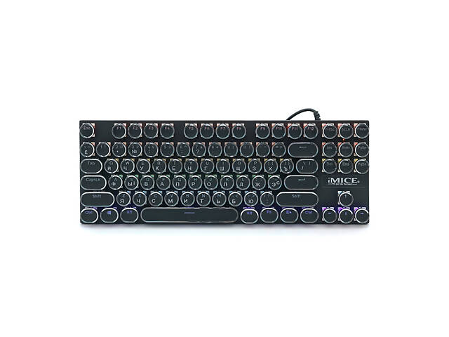 Клавиатура iMICE GK800 USB Wired (TYPE-C) , длина кабеля 100см, (Eng), White/Black, 87к - Фото 1