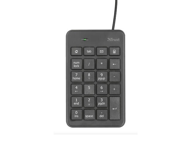 Клавиатура мембрана Trust Xalas 25486 USB-A Numeric Keypad 23 Key Черный - Фото 1