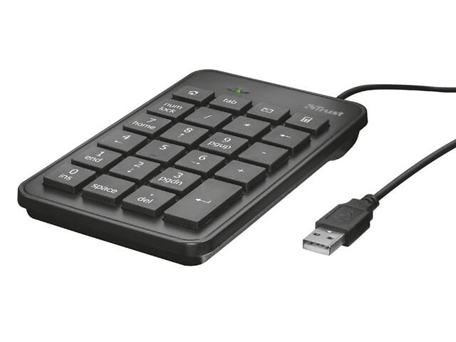 Клавиатура мембрана Trust Xalas 25486 USB-A Numeric Keypad 23 Key Черный - Фото 4