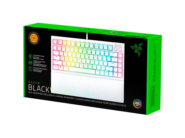 Клавиатура Razer BlackWidow V4 75 USB UA White (RZ03-05001700-R3M1) - Фото 8