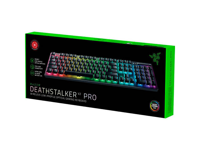 Клавиатура Razer DeathStalker V2 Pro Wireless Red Switch UA Black (RZ03-04360800-R3M1) - Фото 7