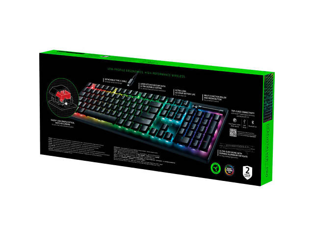 Клавиатура Razer DeathStalker V2 Pro Wireless Red Switch UA Black (RZ03-04360800-R3M1) - Фото 8