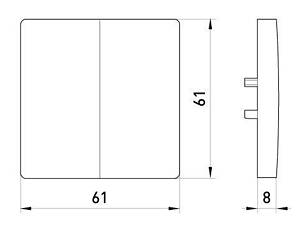 Клавиша e.lux.11021L.pn.ivory двойная слоновая кость, Енекст [ins0040018]
