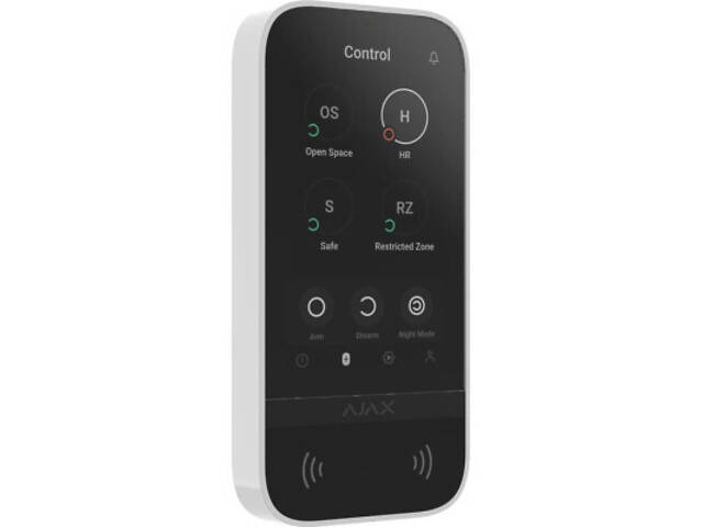 Клавіатура до охоронної системи Ajax KeyPad TouchScreen white - Фото 1