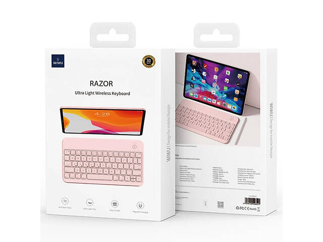 Клавиатура WIWU Razor Wireless Keyboard RZ-01 Pink - Фото 5