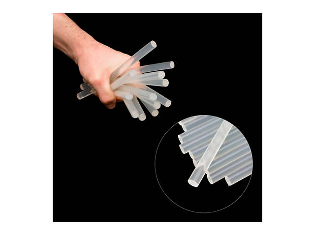 Клейові стрижні Intertool 11.2 х 200 мм прозорі (12 шт.) (RT-1020) - Фото 3