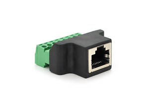 Клеммная колодка 8-разрядная + RJ45 8P8С мама, экранированная
