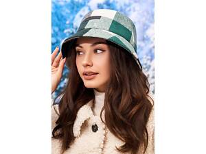Клетчатая зимняя панама (6087) Braxton зеленый 56-59