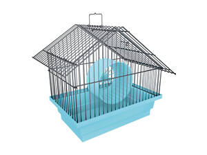 Клетка для хомяка 'Хатинка'(280х180х290) краска голубая
