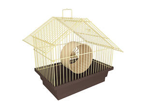 Клетка для хомяка 'Хатинка'(280х180х290) краска коричневая