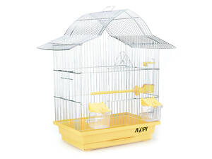 Клетка для попугая Мальва (330х230х450) цинк беж