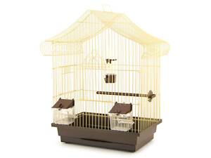 Клетка для попугая Мини1 330х230х450 мм окрашена коричневая