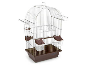 Клетка для попугая Ретро (280х180х450) цинк коричневая