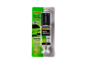 Клей епоксидний для пластику Unifix — 30 г шприц прозорий