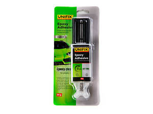 Клей епоксидний для пластику Unifix — 30 г шприц прозорий
