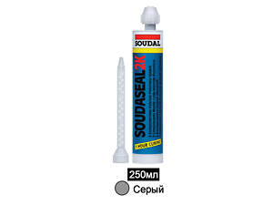 Клей-герметик двухкомпонентный 250мл, серый, Soudaseal 2K, Soudal [000020000000081004] Соудал